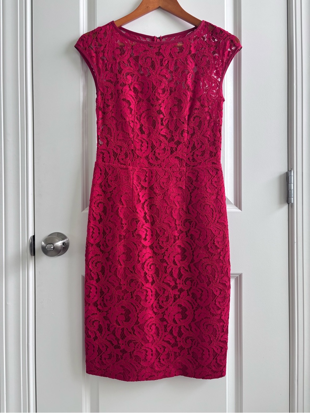 Banana Republic Red Lace Sheath Dress
